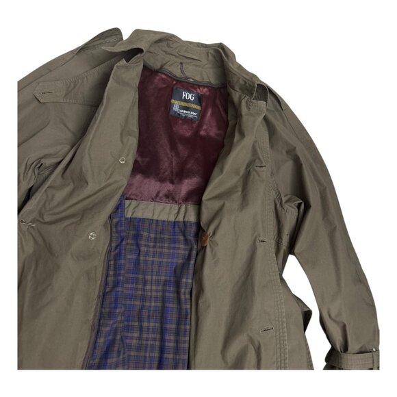 LONDON FOG Vintage Y2K Business Casual Luxury Long Trench Winter Coat Mens 42R - Picture 3 of 8